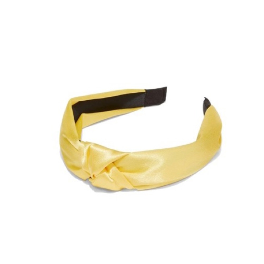 Yellow Satin Knot Headband